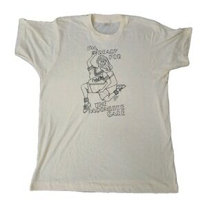 Vintage Mall T Shirt Mens L I'm Ready For The Moonlite Sale Promo 80s Tee